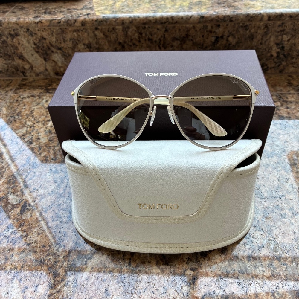 Authentic Tom Ford "Penelope" Sunglasses, White